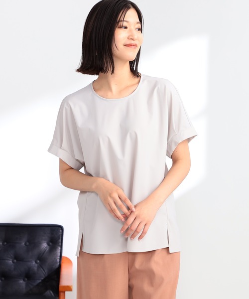 GALLORIA（ギャローリア）の「接触冷感　ドルマンブラウス（シャツ/ブラウス・レディース・ライトグレー/ネイビー・S/M/L/LL）」の2枚目の写真