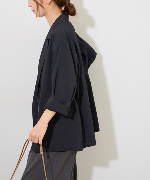 JOURNAL STANDARD relume(ジャーナルスタンダード レリューム)の「ダブルフロントライトジャケット(その他アウター・レディース・ブラック/ブラウン・FREE)」の7枚目の写真