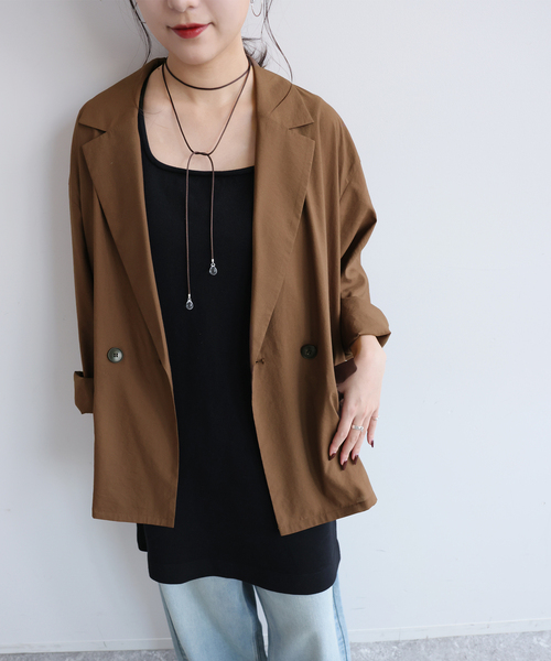 JOURNAL STANDARD relume(ジャーナルスタンダード レリューム)の「ダブルフロントライトジャケット(その他アウター・レディース・ブラック/ブラウン・FREE)」の11枚目の写真