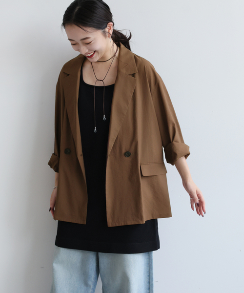 JOURNAL STANDARD relume(ジャーナルスタンダード レリューム)の「ダブルフロントライトジャケット(その他アウター・レディース・ブラック/ブラウン・FREE)」の12枚目の写真