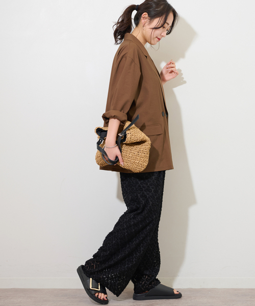 JOURNAL STANDARD relume(ジャーナルスタンダード レリューム)の「ダブルフロントライトジャケット(その他アウター・レディース・ブラック/ブラウン・FREE)」の15枚目の写真