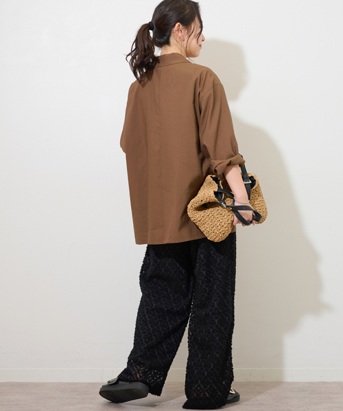 JOURNAL STANDARD relume(ジャーナルスタンダード レリューム)の「ダブルフロントライトジャケット(その他アウター・レディース・ブラック/ブラウン・FREE)」の16枚目の写真