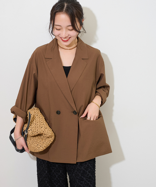 JOURNAL STANDARD relume(ジャーナルスタンダード レリューム)の「ダブルフロントライトジャケット(その他アウター・レディース・ブラック/ブラウン・FREE)」の17枚目の写真
