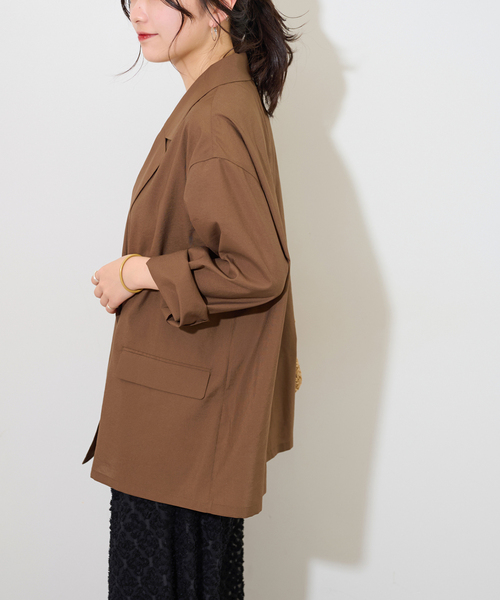 JOURNAL STANDARD relume(ジャーナルスタンダード レリューム)の「ダブルフロントライトジャケット(その他アウター・レディース・ブラック/ブラウン・FREE)」の20枚目の写真
