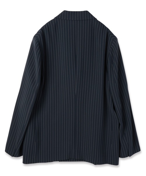 CULLNI(クルニ)の「Stripe Double Cloth Slant Belt Tailored Jacket(テーラードジャケット・メンズ・ブラック系/ネイビー系・2/1/0)」の4枚目の写真