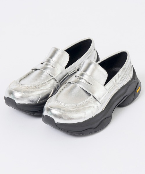 MAISON SPECIAL(メゾンスペシャル)の「Loafer Sneakers/ローファースニーカー【MAISON SPECIAL/メゾンスペシャル】(ローファー・レディース・ピンク/シルバー/ブラック・37/36/38)」の4枚目の写真