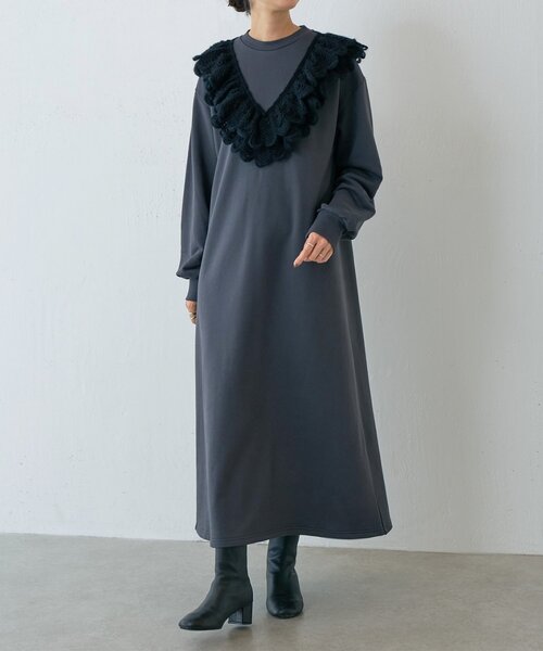 セール】タムレース裏毛ワンピース（ワンピース）｜BEARDSLEY