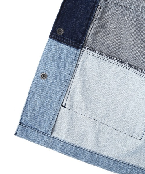 AVIREX（アヴィレックス）の「《RESTORE COLLECTION》REPAIR CUSTOM & EMB UTILITY SHIRT JACKET / リペアカスタム 刺繍ユーティリティ シャツジャケット / AVIREX / アヴィレックス（シャツ/ブラウス・メンズ・インディゴブルー/オリーブ・XX-LARGE/X-LARGE/LARGE/MEDIUM）」の9枚目の写真