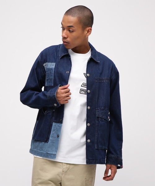 セール】《RESTORE COLLECTION》REPAIR CUSTOM & EMB UTILITY SHIRT セール】《RESTORE COLLECTION》REPAIR CUSTOM & EMB UTILITY SHIRT