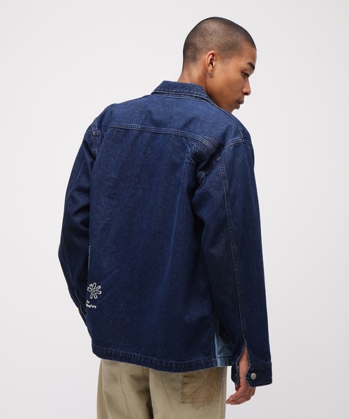 セール】《RESTORE COLLECTION》REPAIR CUSTOM & EMB UTILITY SHIRT