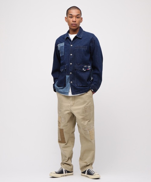 AVIREX（アヴィレックス）の「《RESTORE COLLECTION》REPAIR CUSTOM & EMB UTILITY SHIRT JACKET / リペアカスタム 刺繍ユーティリティ シャツジャケット / AVIREX / アヴィレックス（シャツ/ブラウス・メンズ・インディゴブルー/オリーブ・XX-LARGE/X-LARGE/LARGE/MEDIUM）」の14枚目の写真