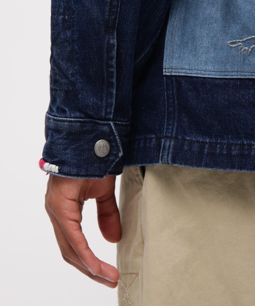 AVIREX（アヴィレックス）の「《RESTORE COLLECTION》REPAIR CUSTOM & EMB UTILITY SHIRT JACKET / リペアカスタム 刺繍ユーティリティ シャツジャケット / AVIREX / アヴィレックス（シャツ/ブラウス・メンズ・インディゴブルー/オリーブ・XX-LARGE/X-LARGE/LARGE/MEDIUM）」の11枚目の写真