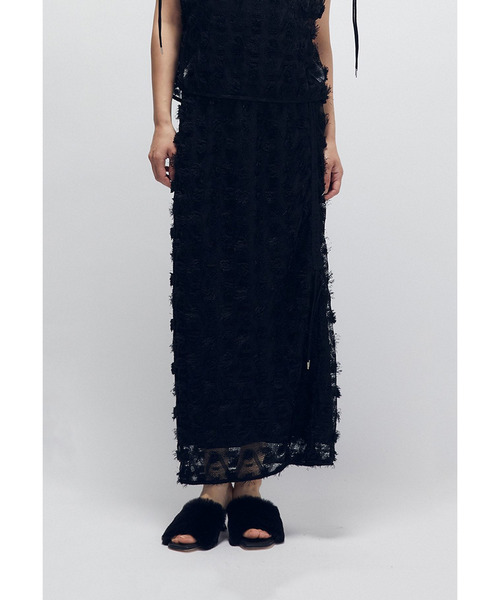 near.nippon.(ニアーニッポン)の「<near.nippon (ニアー ニッポン)>ポップコーンレースドロストスカート(スカート・レディース・ブラック系その他3・38)」の2枚目の写真