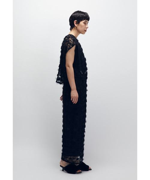 near.nippon.(ニアーニッポン)の「<near.nippon (ニアー ニッポン)>ポップコーンレースドロストスカート(スカート・レディース・ブラック系その他3・38)」の4枚目の写真