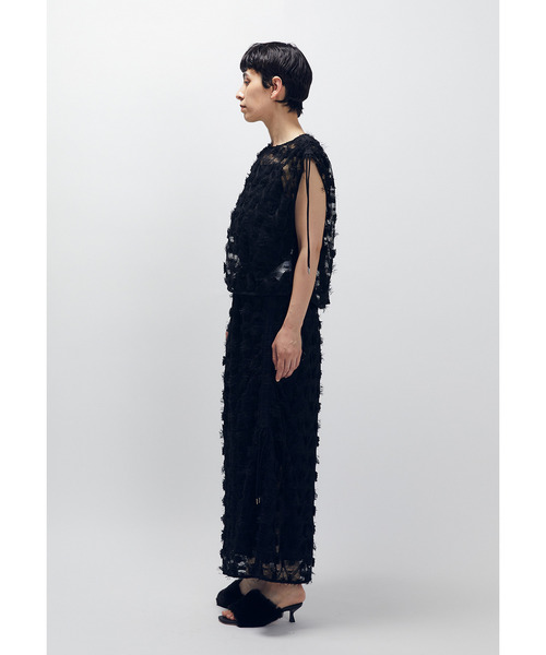 near.nippon.(ニアーニッポン)の「<near.nippon (ニアー ニッポン)>ポップコーンレースドロストスカート(スカート・レディース・ブラック系その他3・38)」の6枚目の写真