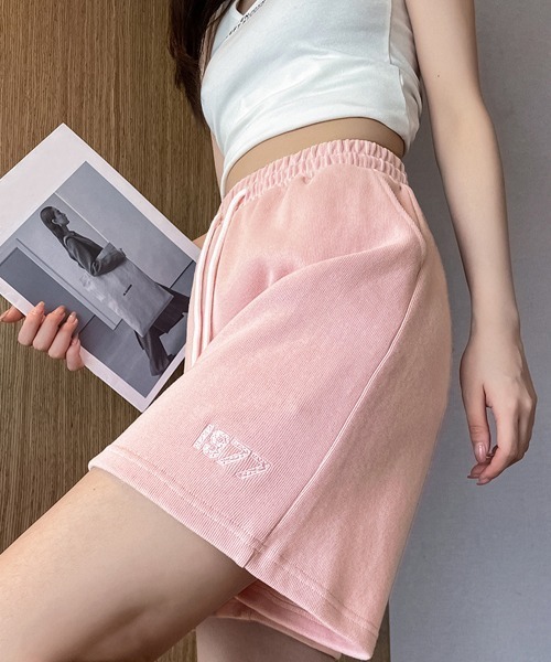 Miniministore(ミニミニストア)の「スウェットショーツ 韓国風ショートパンツ(スウェットパンツ・レディース・グレー/ブラック/ピンク/ホワイト・L/M)」の20枚目の写真