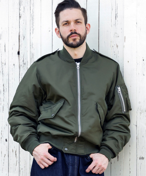 MR.OLIVE（ミスターオリーブ）の「MR.OLIVE ミスターオリーブ / MILITARY NYLON L-2 FLIGHT JACKET ミリタリーナイロンL-2フライトジャケット / M253136（MA-1・メンズ・グリーン/ネイビー・SMALL/MEDIUM/LARGE）」の6枚目の写真