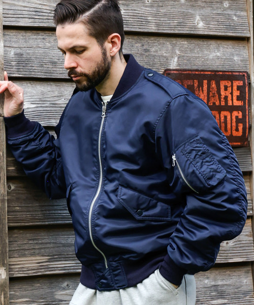 MR.OLIVE（ミスターオリーブ）の「MR.OLIVE ミスターオリーブ / MILITARY NYLON L-2 FLIGHT JACKET ミリタリーナイロンL-2フライトジャケット / M253136（MA-1・メンズ・グリーン/ネイビー・SMALL/MEDIUM/LARGE）」の10枚目の写真