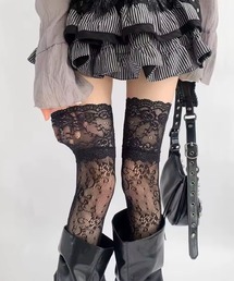 Port(ポート)の【 Port / ポート 】 総レース カラー ニーハイソックス #(ソックス/靴下)