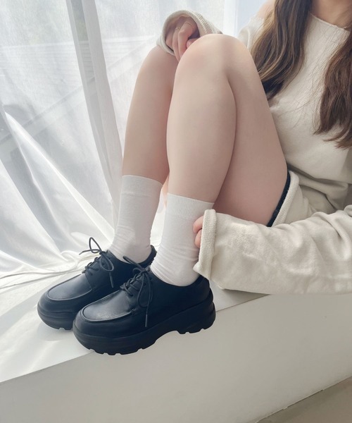 厚底 スニーカーソール レースアップ シューズ /51310（パンプス