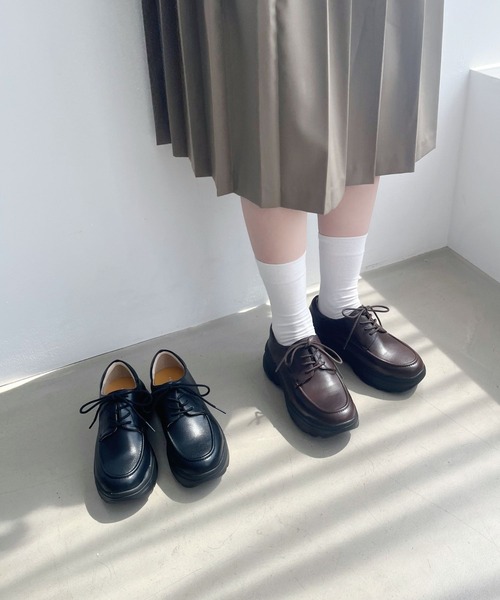 厚底 スニーカーソール レースアップ シューズ /51310（パンプス