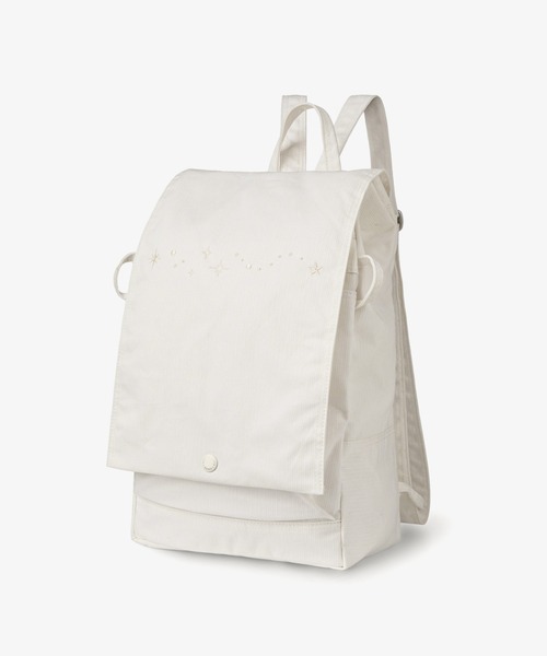 aeae（エーイーエーイー）の「FLAP COVER BACKPACK（バックパック/リュック・レディース・ホワイト/パープル・FREE）」の3枚目の写真