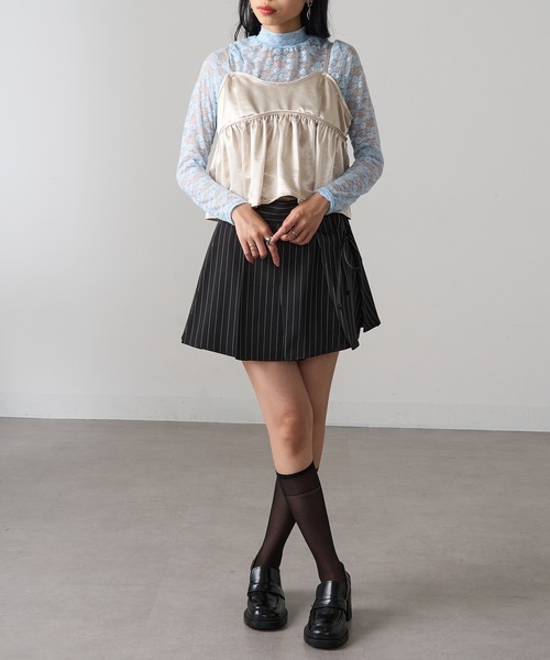 MAGASIN DE MODE Onjna（マガジンデモードオンジェナ ）の「【MAGASIN DE MODE Onjna】サテン ビスチェキャミソール DTK（キャミソール・レディース・ブラウン/アイボリー/グレイッシュベージュ/ブラック・FREE）」の9枚目の写真