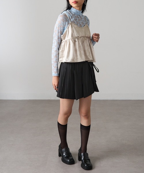 MAGASIN DE MODE Onjna（マガジンデモードオンジェナ ）の「【MAGASIN DE MODE Onjna】サテン ビスチェキャミソール DTK（キャミソール・レディース・ブラウン/アイボリー/グレイッシュベージュ/ブラック・FREE）」の12枚目の写真