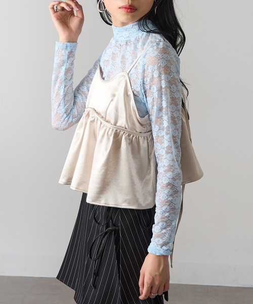 MAGASIN DE MODE Onjna（マガジンデモードオンジェナ ）の「【MAGASIN DE MODE Onjna】サテン ビスチェキャミソール DTK（キャミソール・レディース・ブラウン/アイボリー/グレイッシュベージュ/ブラック・FREE）」の16枚目の写真