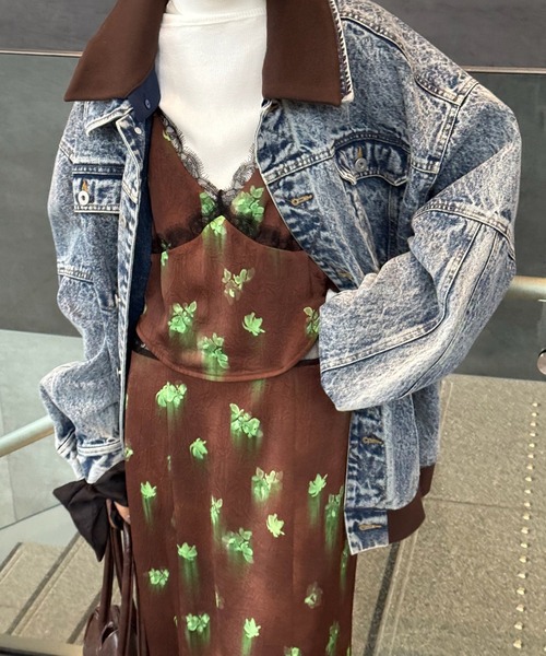 RIB MIX DENIM BLOUSON（デニムジャケット）｜Ameri（アメリ）の