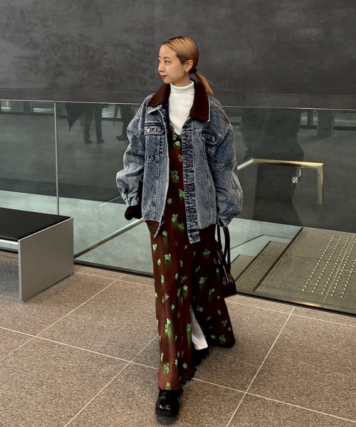 RIB MIX DENIM BLOUSON（デニムジャケット）｜Ameri（アメリ）の