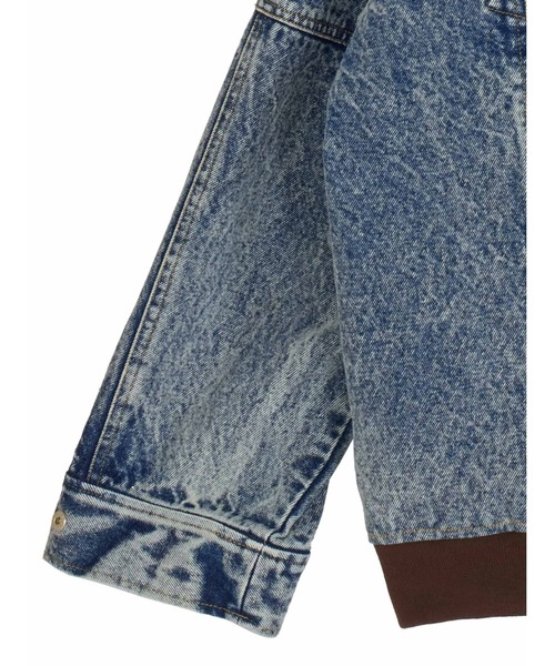 セール】RIB MIX DENIM BLOUSON（デニムジャケット）｜Ameri（アメリ