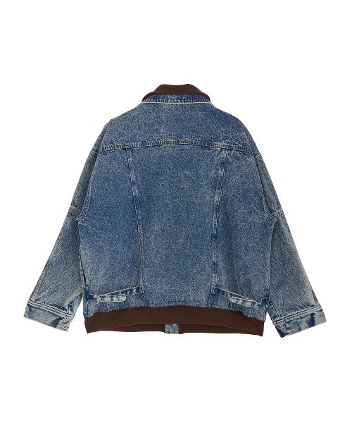RIB MIX DENIM BLOUSON（デニムジャケット）｜Ameri（アメリ）の
