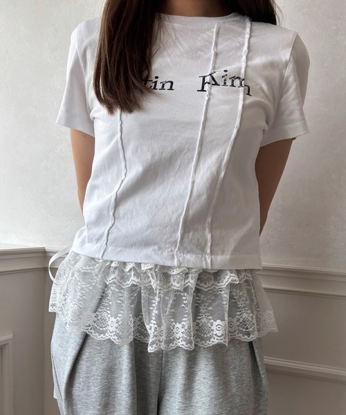 kutir（クティール）の「kutirlune／レースレイヤード巻きスカート　スカート（スカート・レディース・ホワイト・FREE）」の3枚目の写真