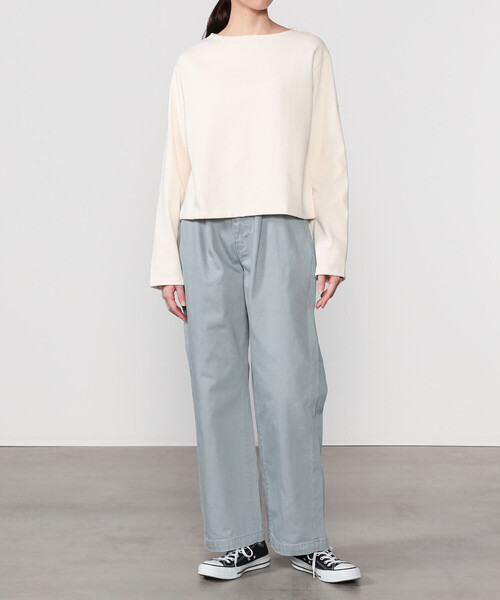 ORCIVAL（オーシバル）の「ORCIVAL | コットンロード クロップドTシャツ WOMEN（Tシャツ/カットソー・レディース・ブラウン系その他/アイボリー/ブラック/グレー系その他・2）」の5枚目の写真