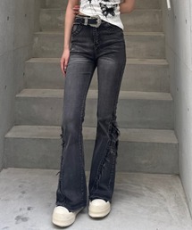ZIPPER CLUB（ZIPPER CLUB ジッパークラブ）の「Washed Stretch Fringe Denim（デニムパンツ）」