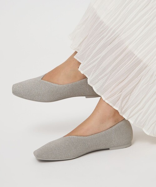 green label relaxing(グリーンレーベルリラクシング)の「ウェルネス ニット スクエアVカット シューズ 撥水 ウォッシャブル(パンプス・レディース・ブラック/シルバー/その他1/ブラウン系・22.5cm/23cm/23.5cm/24cm/24.5cm/25cm)」の12枚目の写真