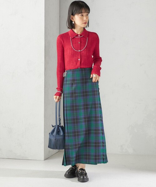 SHIPS（シップス）の「【SHIPS別注】O’NEIL OF DUBLIN:チェック キルトスカート（スカート・レディース・グリーン・SMALL/MEDIUM）」の8枚目の写真