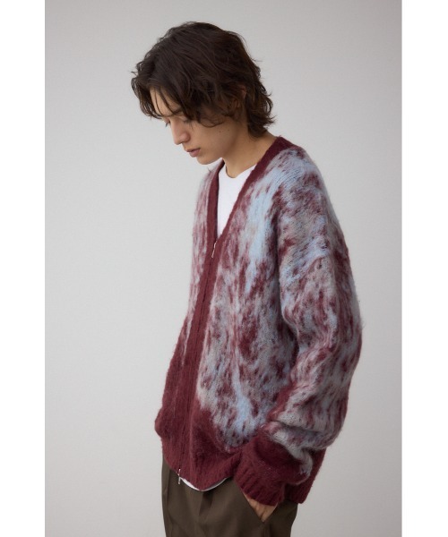 AZUL by moussy（アズールバイマウジー）の「起毛総柄カーディガン（カーディガン/ボレロ・メンズ・ブラウン系その他/ブルー系その他3/ブラック系その他/レッド系その他・MEDIUM/LARGE）」の4枚目の写真