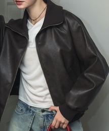 RETRO GIRL | 襟リブレザーBZ(ブルゾン)