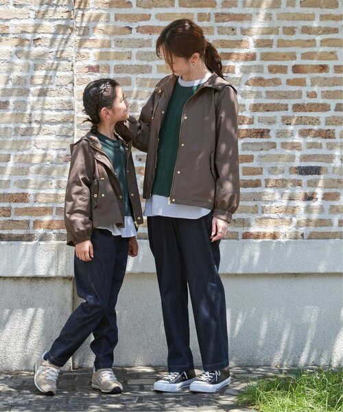 ikka（イッカ）の「【親子コーデ】ケーブル柄レイヤードプルオーバー（120~160cm）（Tシャツ/カットソー・キッズ・ブラック/ブルー/グリーン・120/130/140/150/160）」の22枚目の写真
