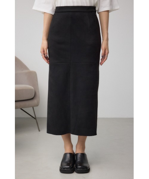 AZUL by moussy(アズールバイマウジー)の「フェイクスエード/フェイクレザータイトスカート 秋服 冬服 春服 タイトスカート ロングスカート 後ろウエストゴム(スカート・レディース・ブラック/ダークブラウン/アイボリー/ブラック系その他2・SMALL/MEDIUM)」の19枚目の写真