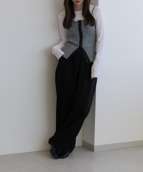 raffime（ラフィミー）の「2WAYメランジニットビスチェ（キャミソール