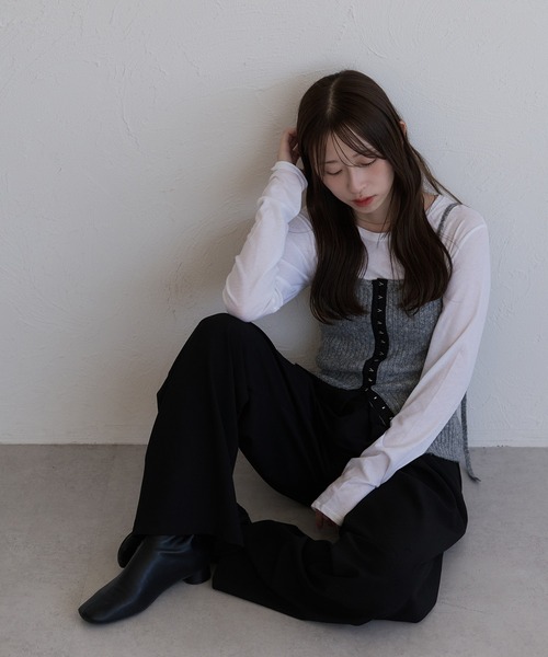 raffime（ラフィミー）の「2WAYメランジニットビスチェ（キャミソール