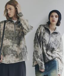 tk.TAKEO KIKUCHI | ヴィンテージライクプリント ハーフジッププルオーバー(Tシャツ/カットソー)