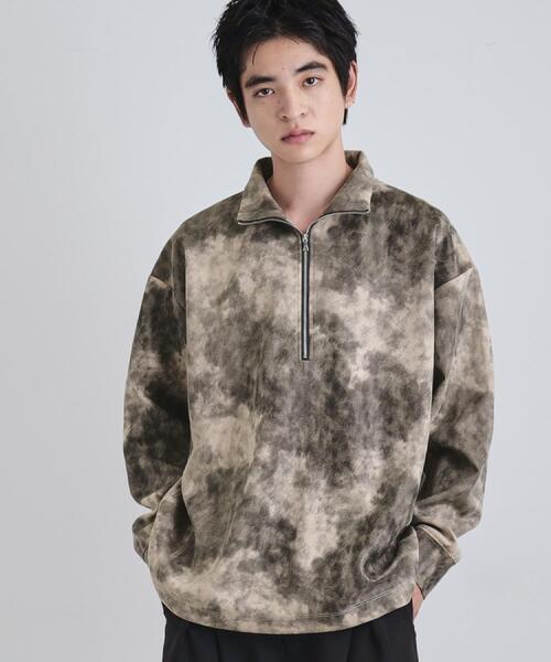 tk.TAKEO KIKUCHI（ティーケータケオキクチ）の「ヴィンテージライクプリント ハーフジッププルオーバー（Tシャツ/カットソー・メンズ・オフホワイト/グレー/ブラック/ダークブラウン・01/02/03）」の16枚目の写真