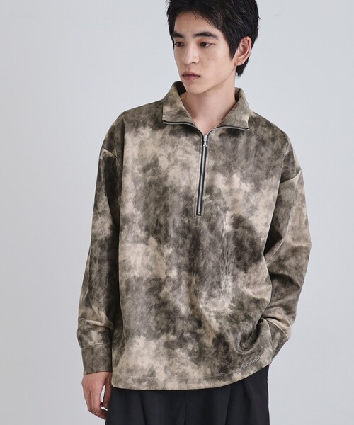 tk.TAKEO KIKUCHI（ティーケータケオキクチ）の「ヴィンテージライクプリント ハーフジッププルオーバー（Tシャツ/カットソー・メンズ・オフホワイト/グレー/ブラック/ダークブラウン・01/02/03）」の17枚目の写真