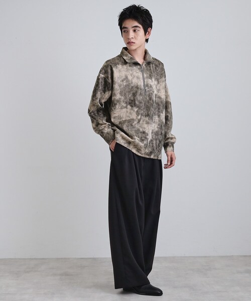 tk.TAKEO KIKUCHI（ティーケータケオキクチ）の「ヴィンテージライクプリント ハーフジッププルオーバー（Tシャツ/カットソー・メンズ・オフホワイト/グレー/ブラック/ダークブラウン・01/02/03）」の19枚目の写真