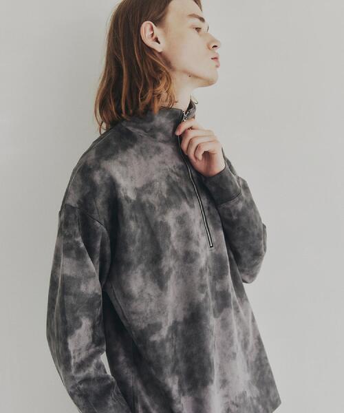 tk.TAKEO KIKUCHI（ティーケータケオキクチ）の「ヴィンテージライクプリント ハーフジッププルオーバー（Tシャツ/カットソー・メンズ・オフホワイト/グレー/ブラック/ダークブラウン・01/02/03）」の11枚目の写真