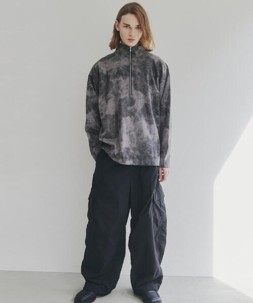 tk.TAKEO KIKUCHI（ティーケータケオキクチ）の「ヴィンテージライクプリント ハーフジッププルオーバー（Tシャツ/カットソー・メンズ・オフホワイト/グレー/ブラック/ダークブラウン・01/02/03）」の12枚目の写真